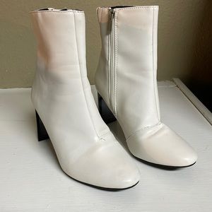 White ankle boot